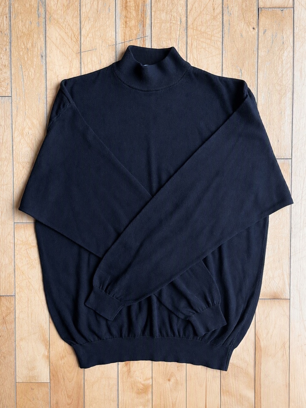 Modango Italian-Made Dolman Sleeve Minimalist Knit Mock Neck Sweater Size XL/XXL